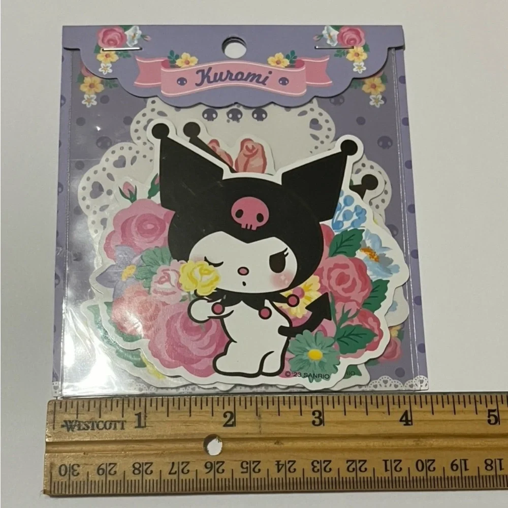 Kuromi Flower Theme Die Cut Stickers